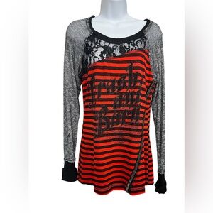 Crash and Burn embellished top size large